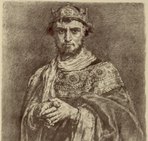 Casimir the Restorer. Drawing by Jan Matejko