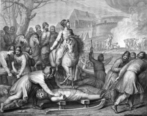 Mieszko I. Illustration by Jan Kazimierz Wilczynski