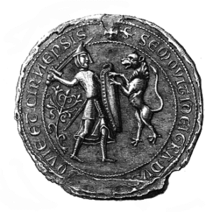 Seal of Siemowit I (1262). Public domain